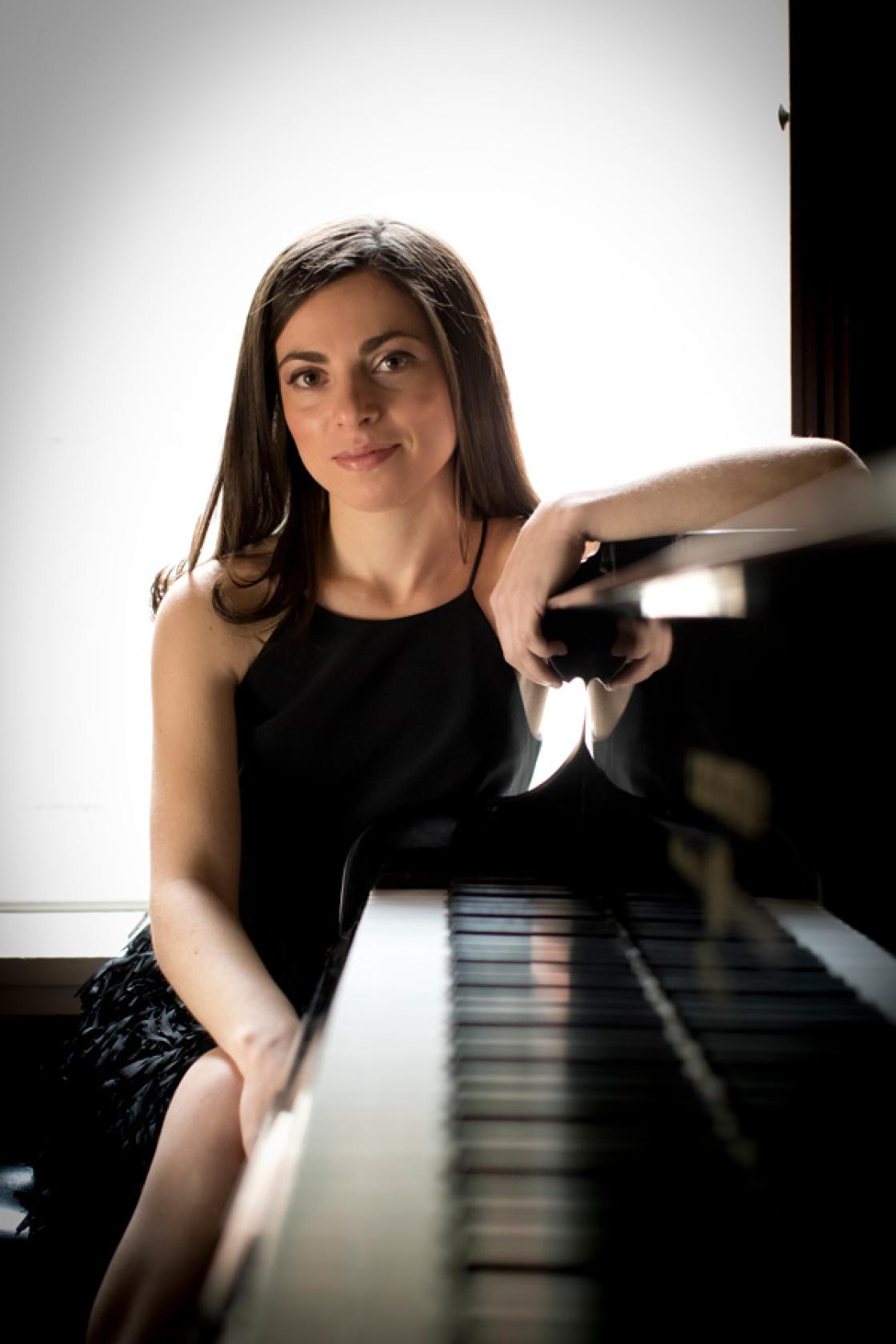 Photograph of pianist Natalia Kazaryan by Ryan Brandenberg.